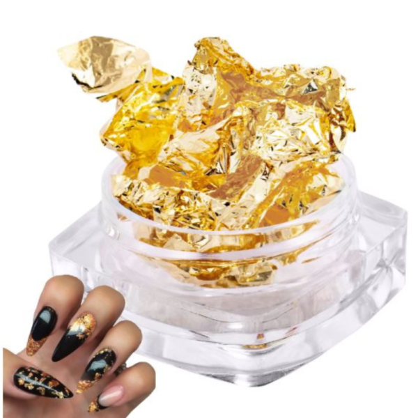 Folia – pazłotko do zdobień paznokci złota