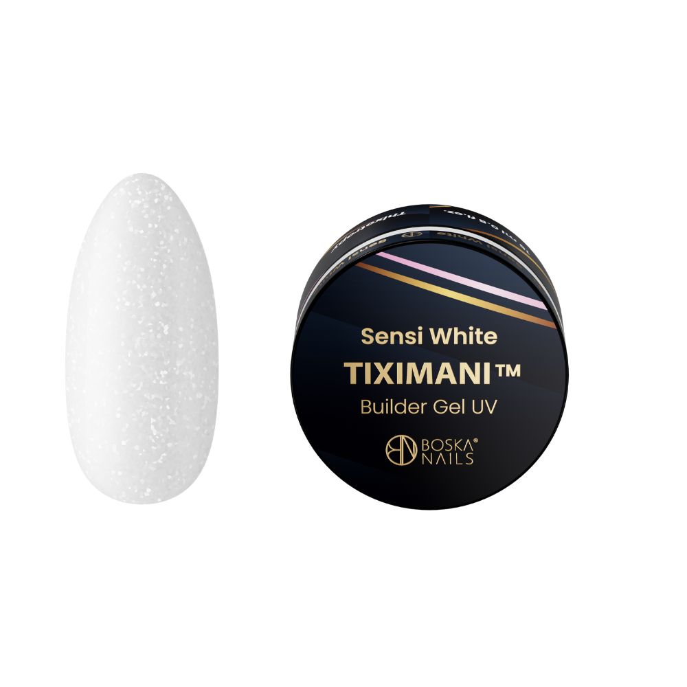 xr:d:DAFnm_VoLvg:8,j:8351195004437723529,t:23070320 Boska Nails Tiximani Sensi White – żel budujący UV/LED 15ml